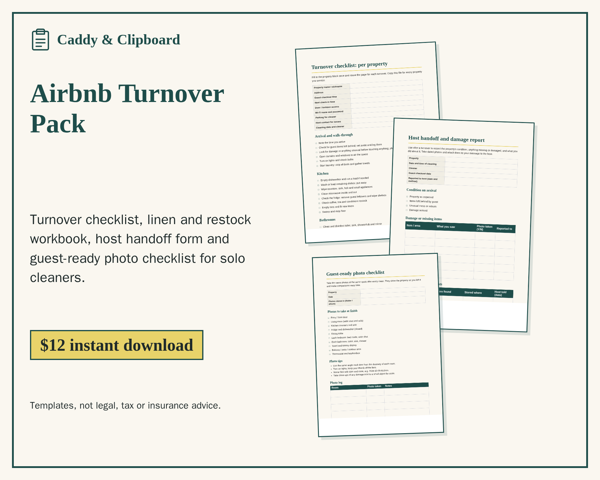 Airbnb Turnover Pack cover